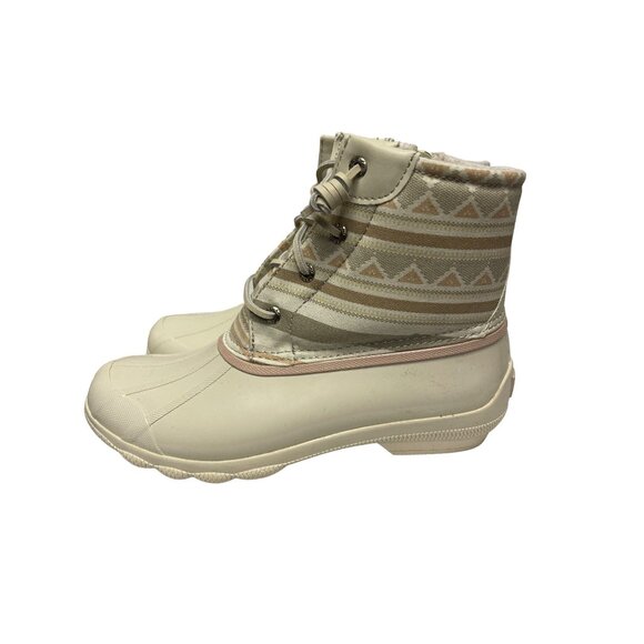 Sperry Syren Gulf Playa Tan Duck Boots Winter Rain Side Zip Women's Size 8 NEW - Picture 3 of 5